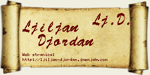Ljiljan Đordan vizit kartica